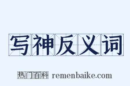 写神反义词是什么意思的图片